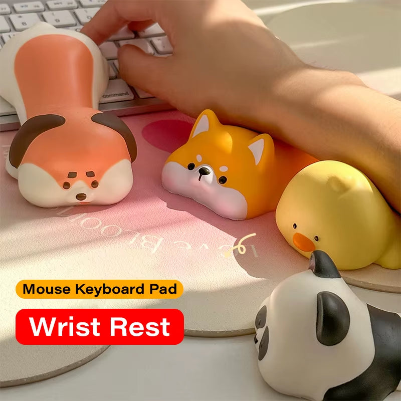 New Cute Animal Wrist Rest Mouse Pad Support Ergonomics Memory Foam Desktop Computer Laptop Arm Rest Cat Dog Duck Panda Toys